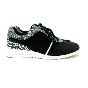 Isaac Mizrahi Live! Suede Contrast Dot Lace-Up Sneakers Size 10m